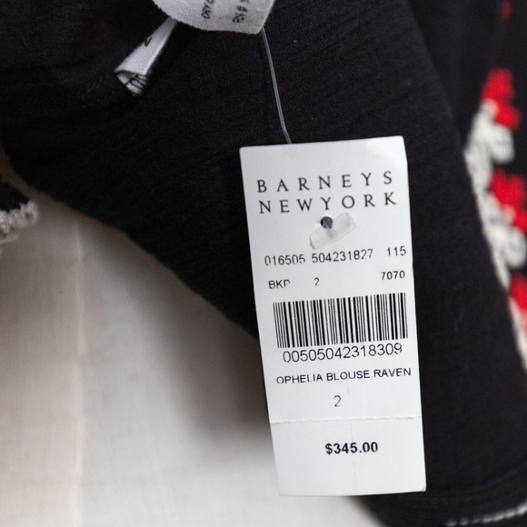 ULLA JOHNSON Ophelia Embroidered Peasant Blouse - Size 2, NWT - Picture 9 of 10